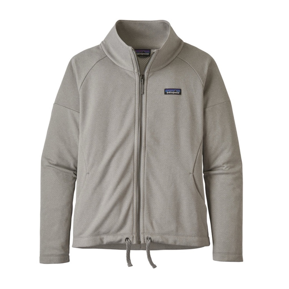 EUC Patagonia W's Quiet Ride Drifter Grey Gray Full Zip Up Jacket M​​​